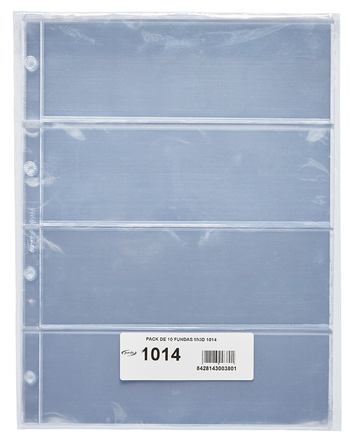 Funda protectora tamaño folio de 4 departamentos horizontales